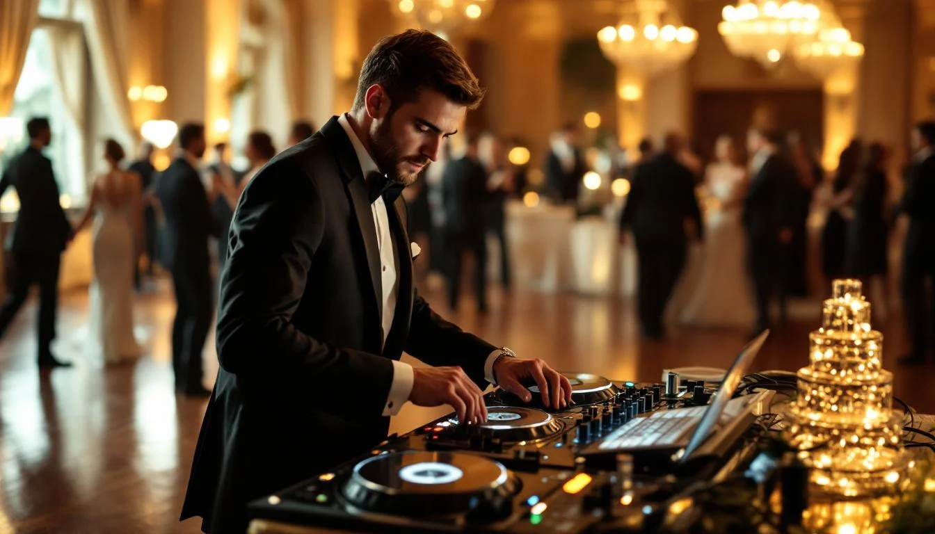 Professional DJ setup at event