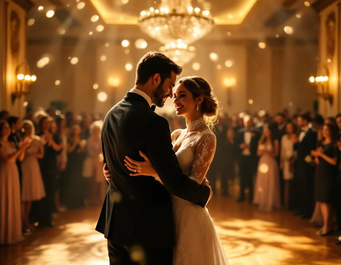 Couple's first dance at wedding